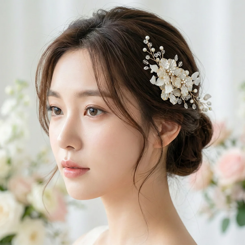 Blush Pearl Bloom Hair  Clip