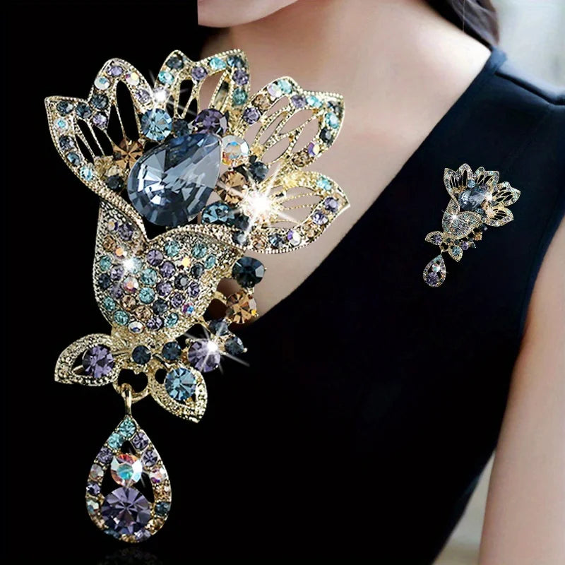 Aurora Crystal Brooch