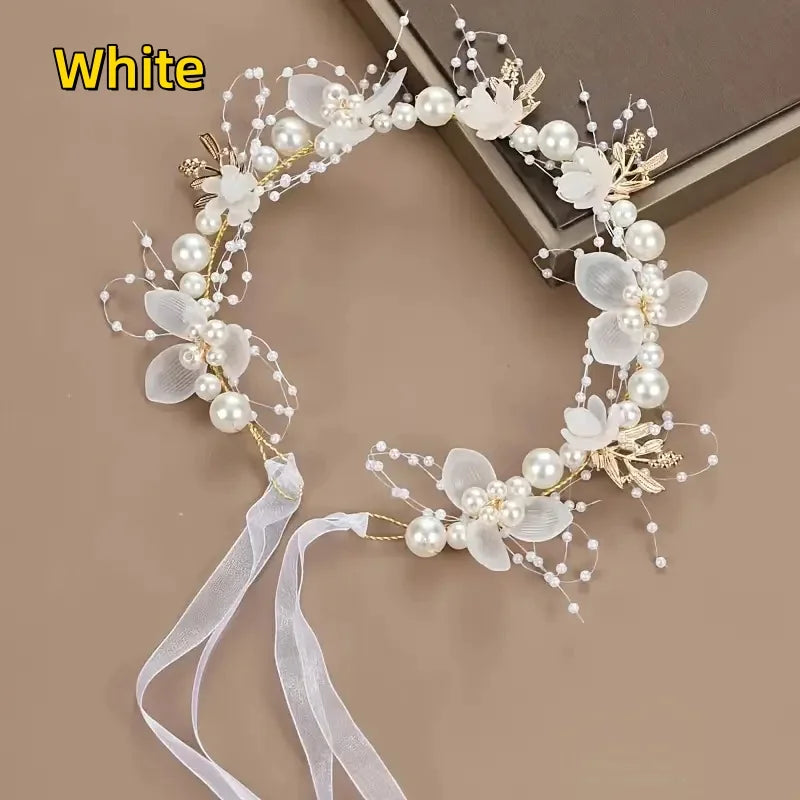 Celestial Pearl Flower Crown headband