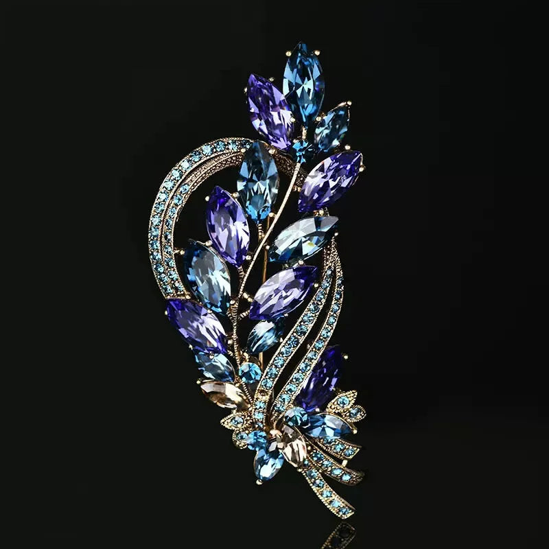 Midnight Peacock Brooch
