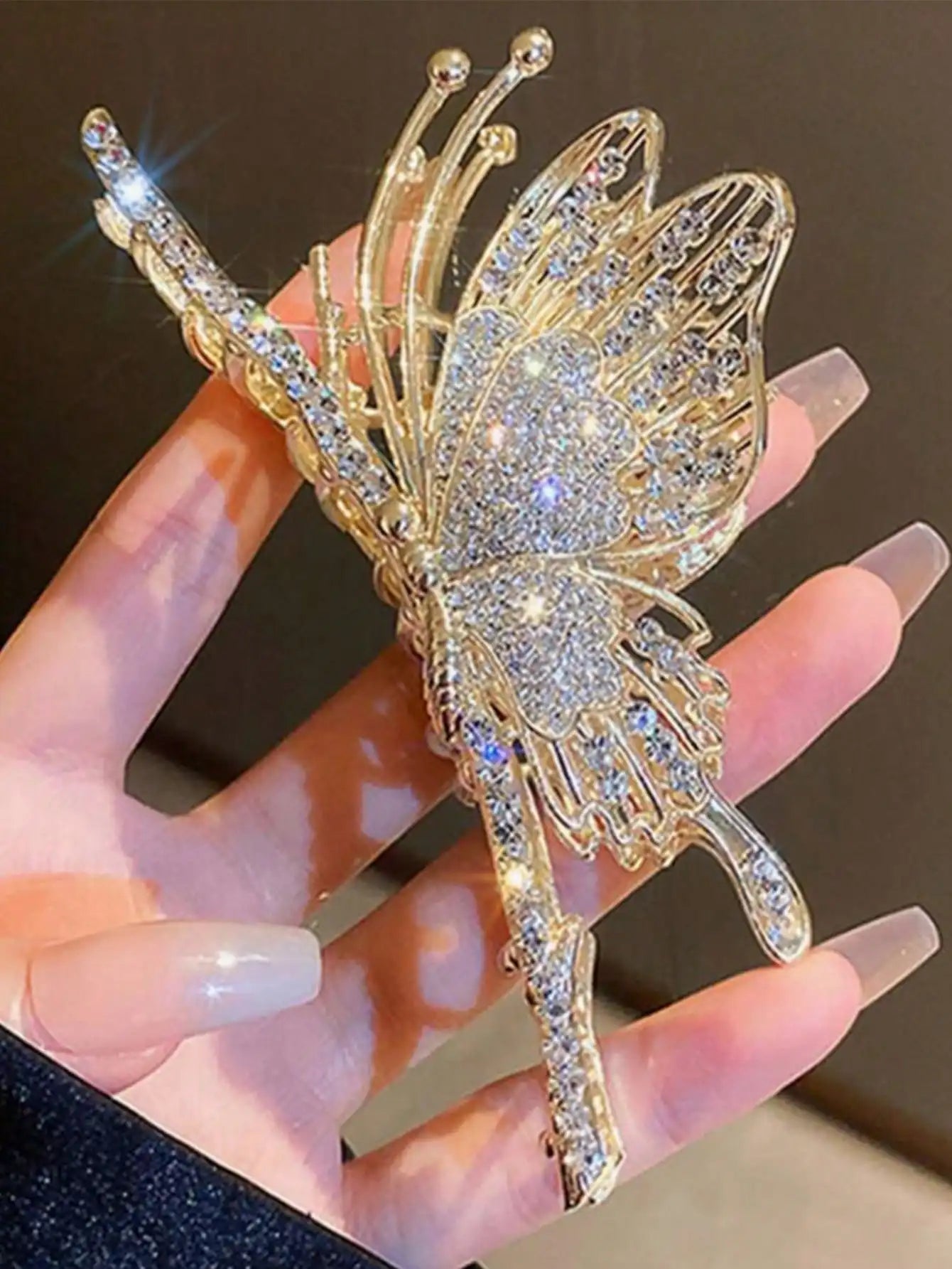 Crystal Butterfly  Hair Clip
