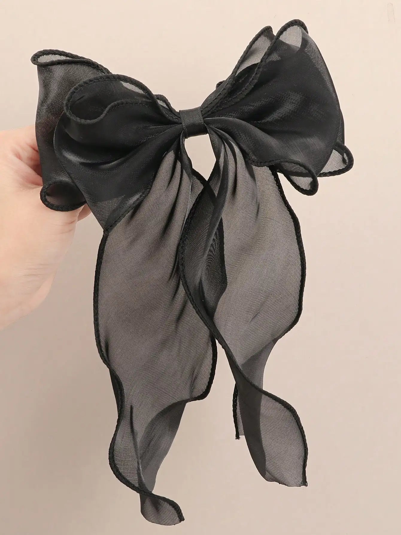 Aurielle Sheer Ribbon Hair Bow Clip