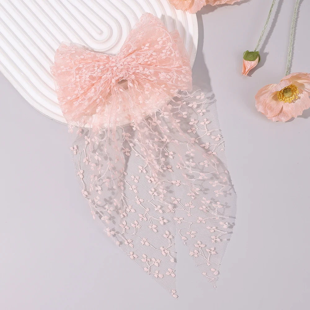 Princess Lace Hair Bow Clip