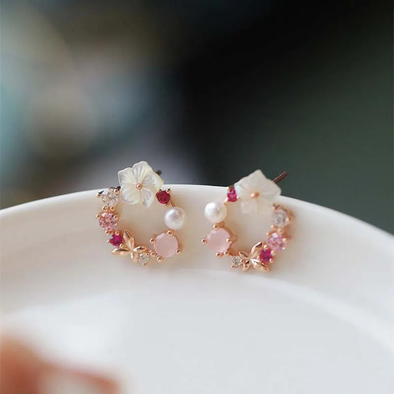 Pink Blossom Earrings