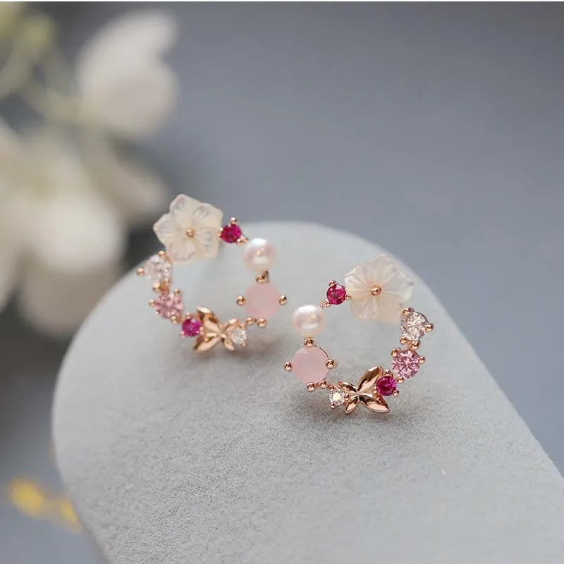 Pink Blossom Earrings