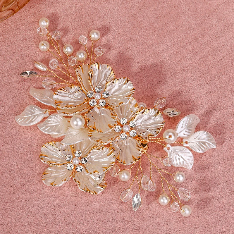 Blush Pearl Bloom Hair  Clip