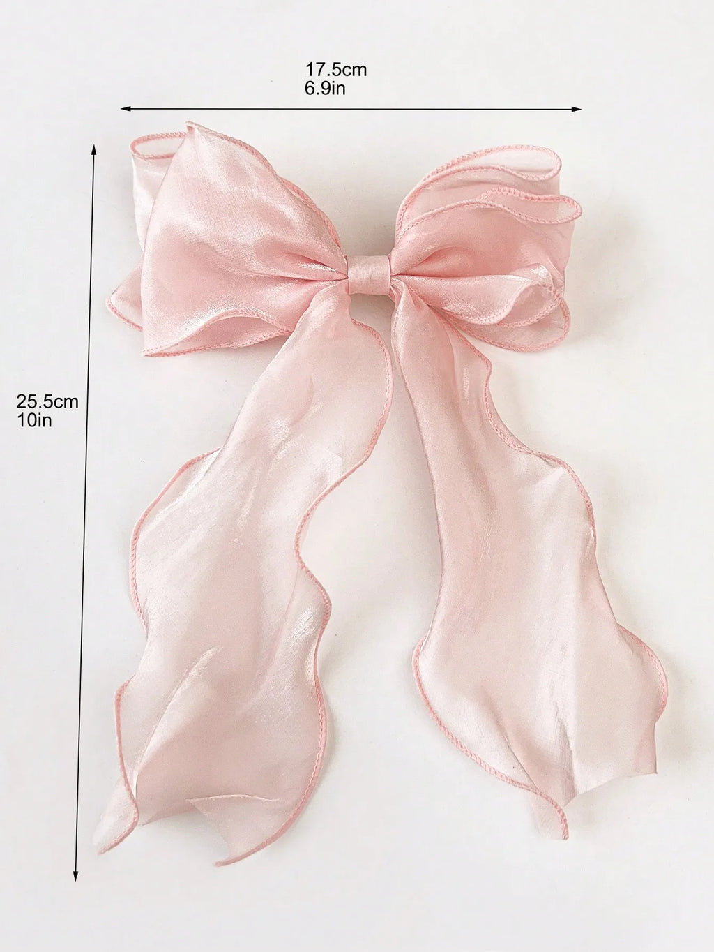 Aurielle Sheer Ribbon Hair Bow Clip