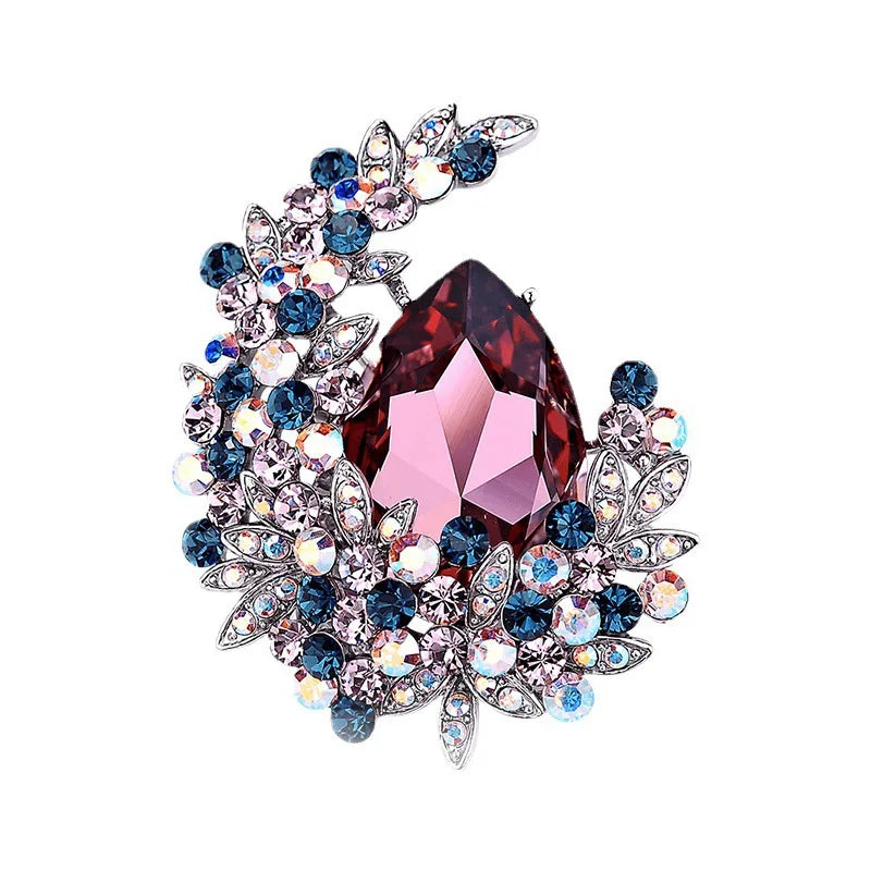 Midnight Peacock Brooch