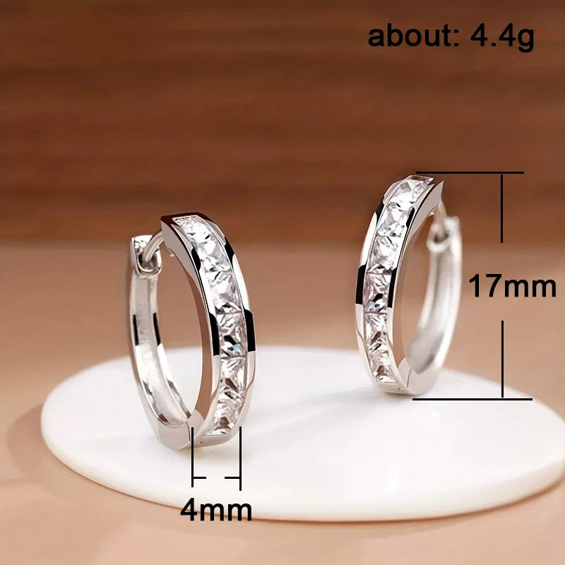 Celeste Crystal Hoops Earrings