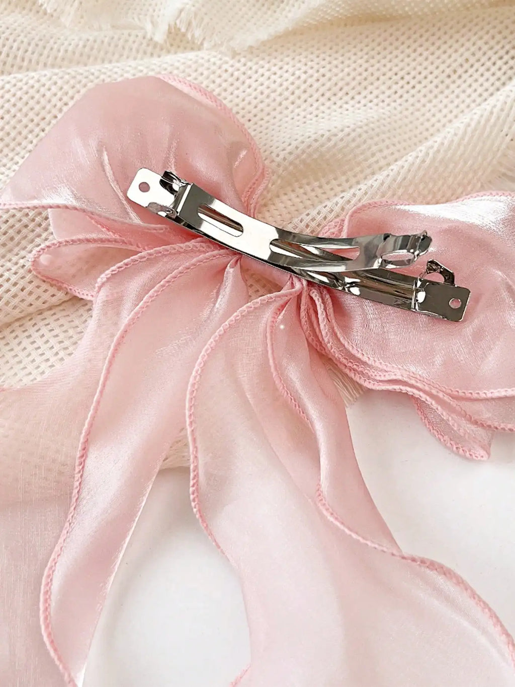 Aurielle Sheer Ribbon Hair Bow Clip