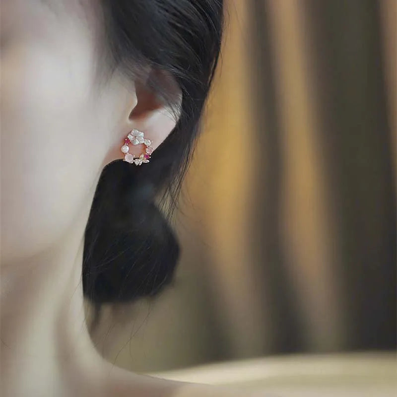 Pink Blossom Earrings