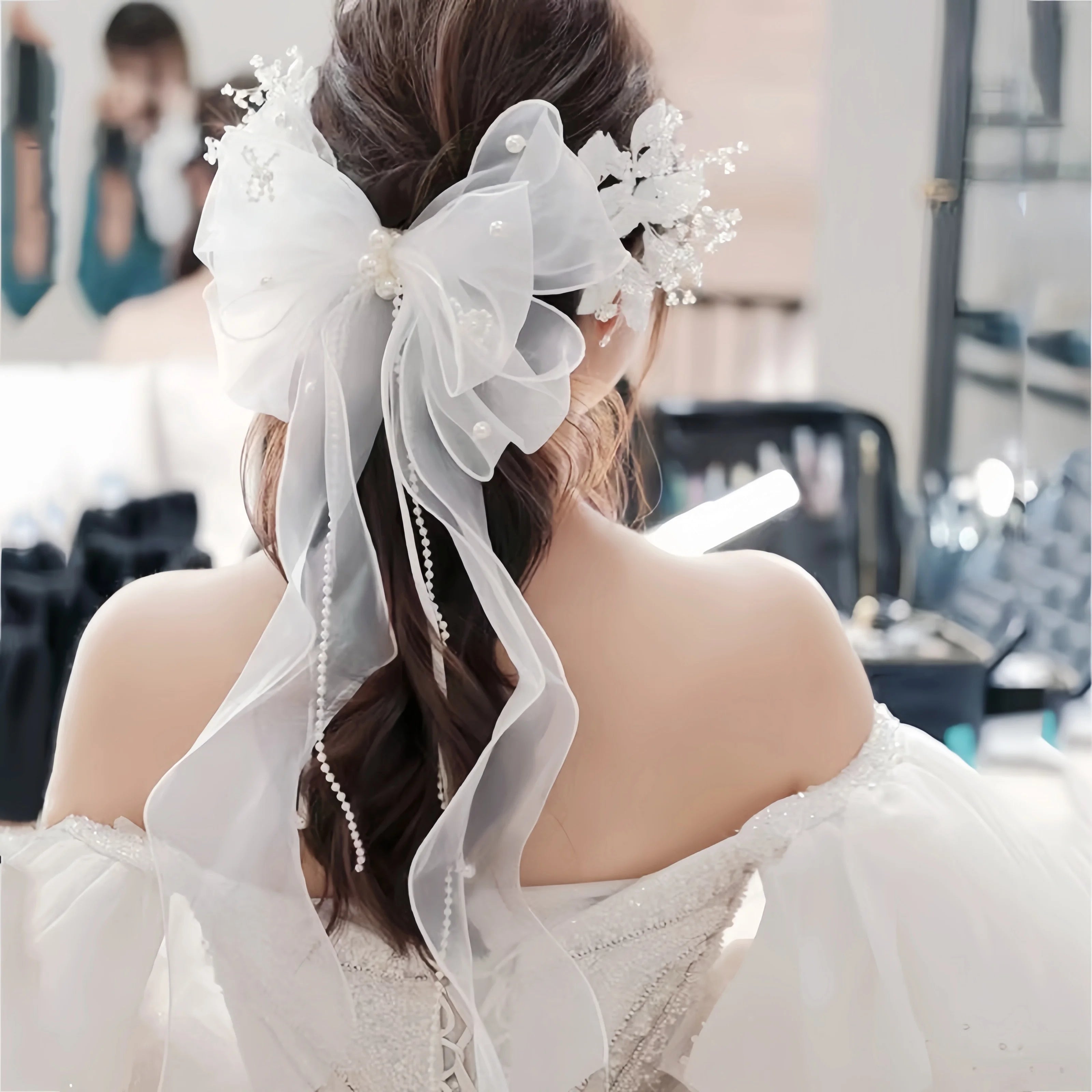 Aurora Veil Hair Bow