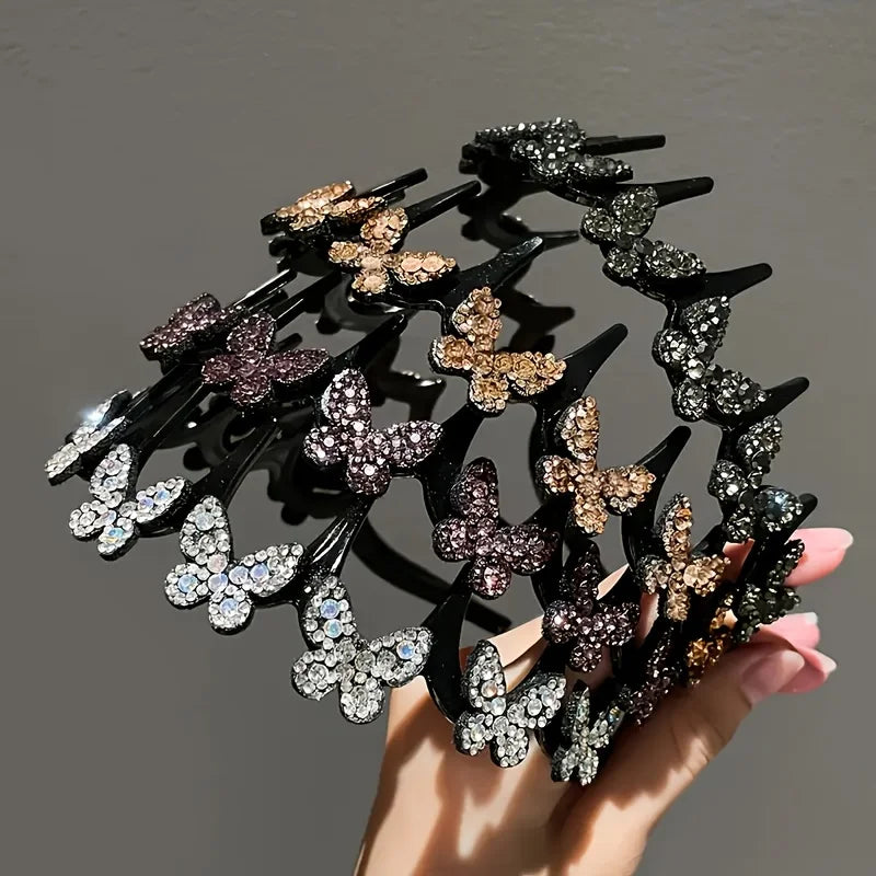 Elegant Christal Butterfly  Headband