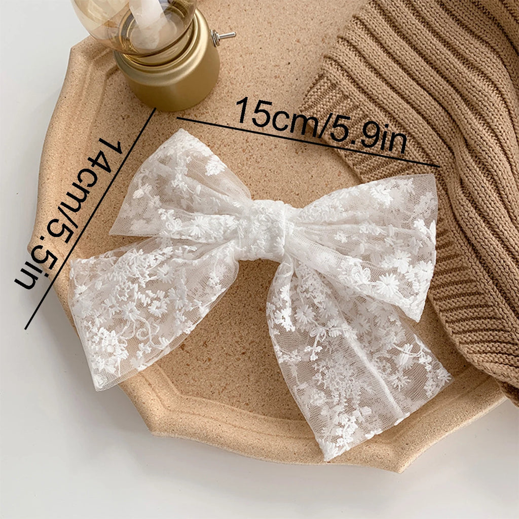 Elegant Lace Ribbon Hair  Clip