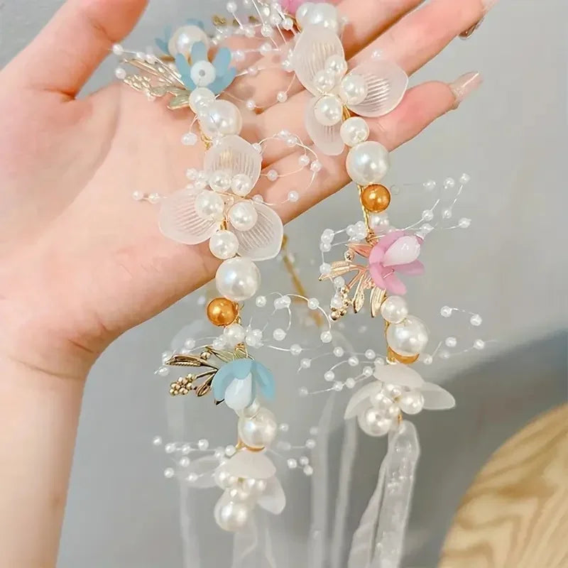 Celestial Pearl Flower Crown headband