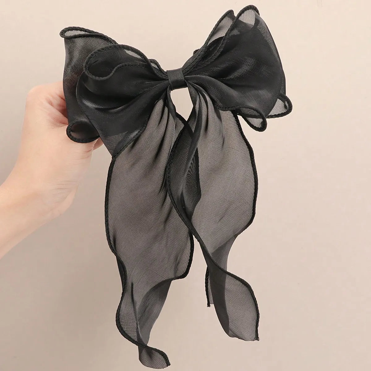 Aurielle Sheer Ribbon Hair Bow Clip