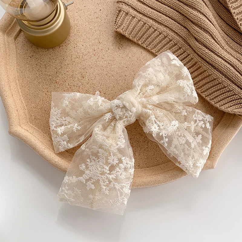 Elegant Lace Ribbon Hair  Clip