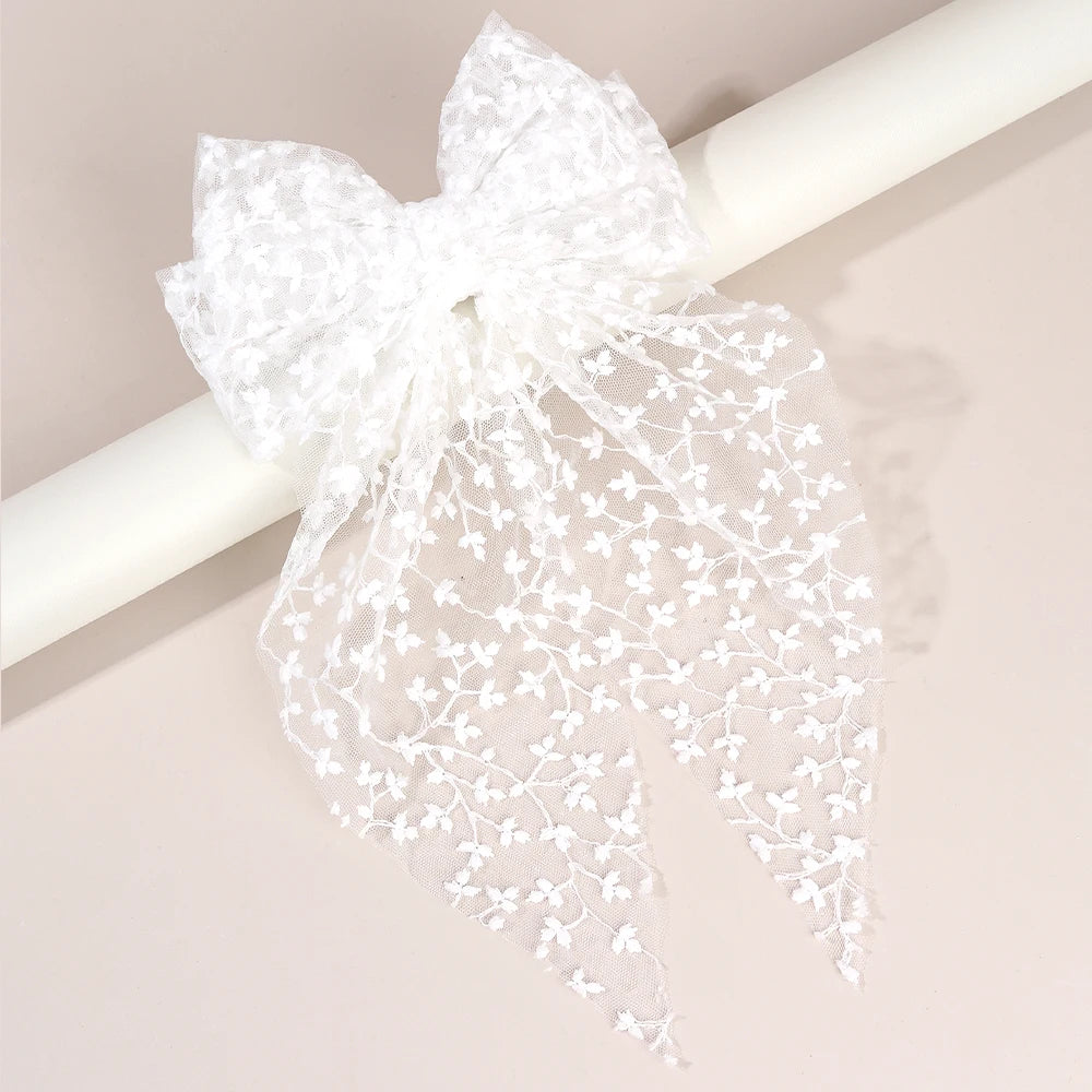 Princess Lace Hair Bow Clip