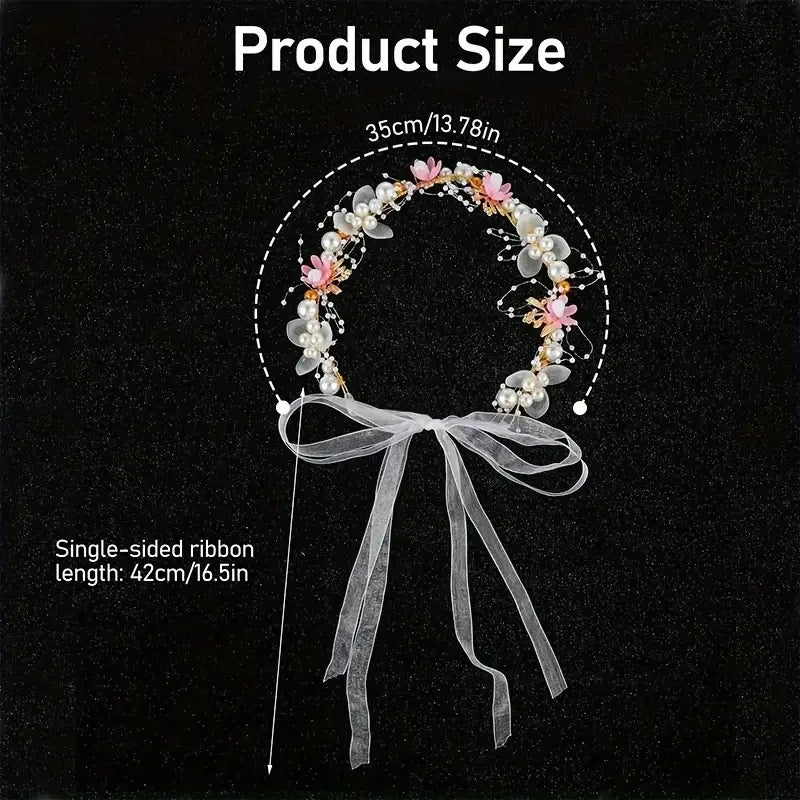 Celestial Pearl Flower Crown headband