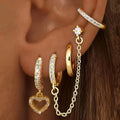 Luxury Chain Huggie Earrings
