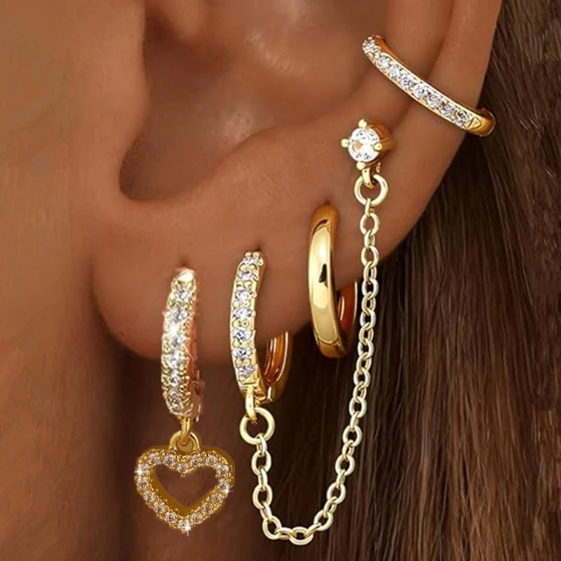 Luxury Chain Huggie Earrings
