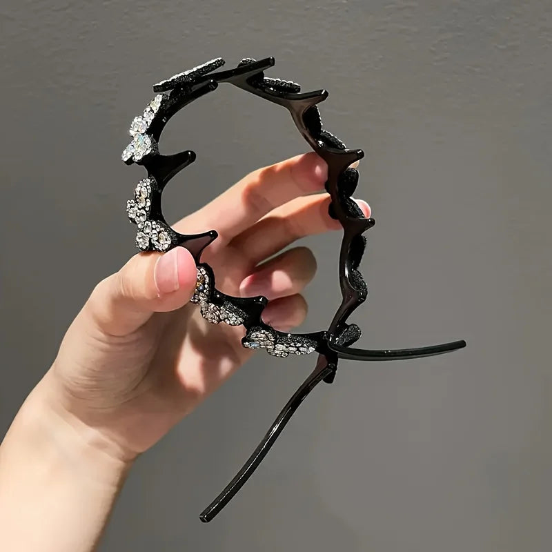 Elegant Christal Butterfly  Headband