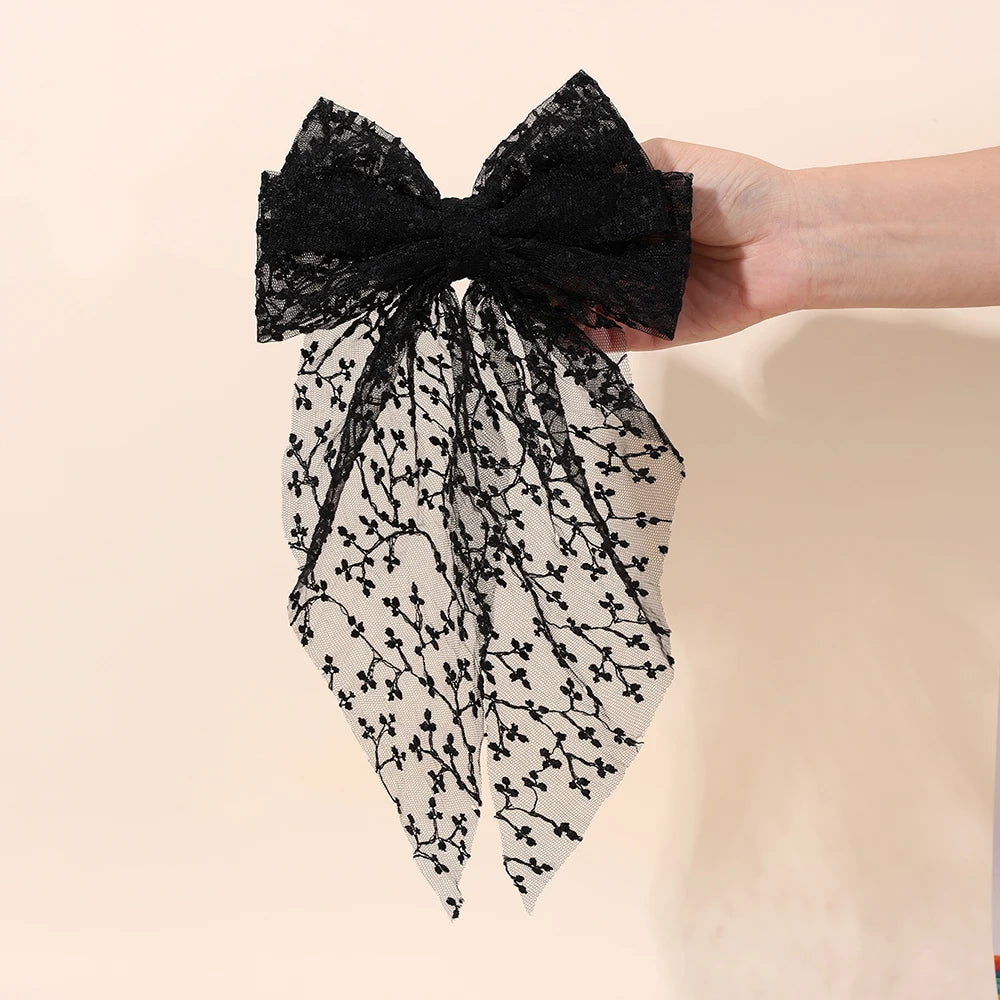 Princess Lace Hair Bow Clip