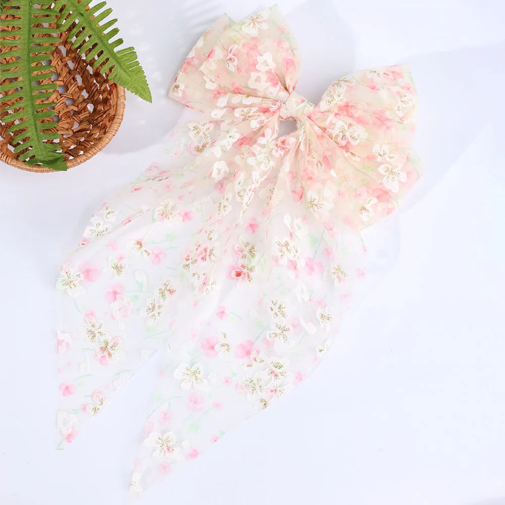 Princess Lace Hair Bow Clip
