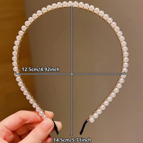 5 Pieces Elegant Pearl Headband Set
