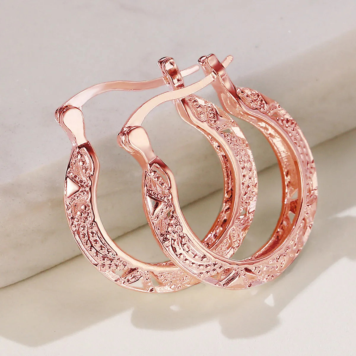 Luna Vintage Gold  Hoop Earrings