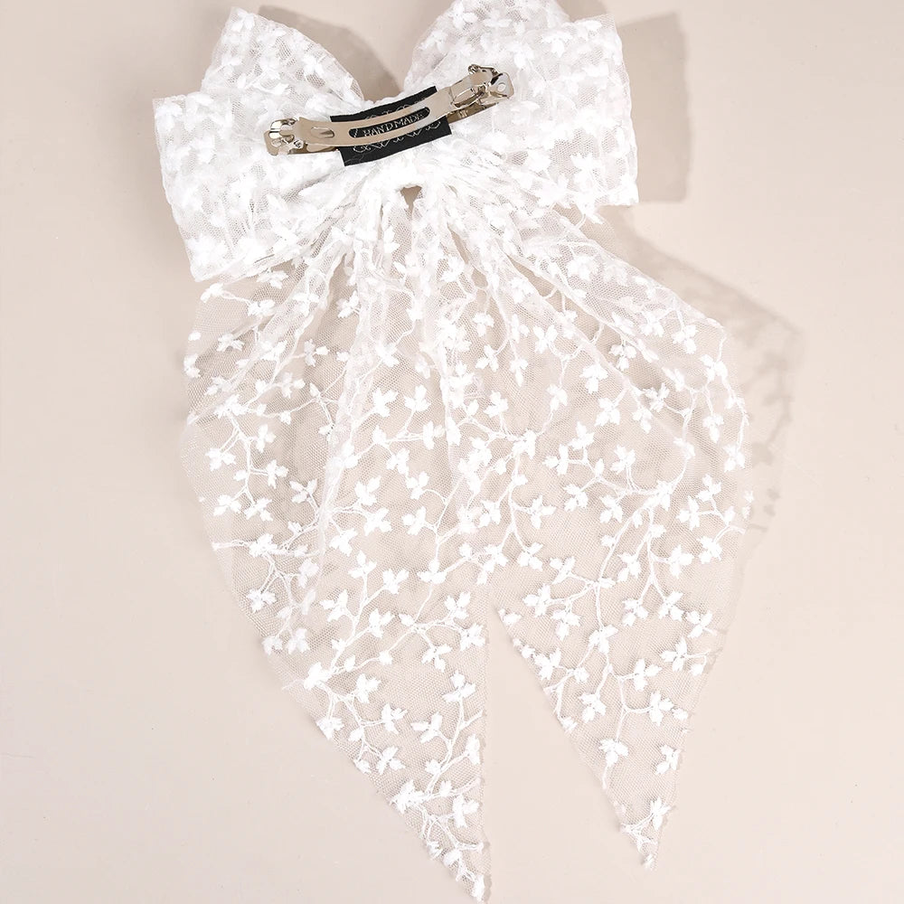 Princess Lace Hair Bow Clip