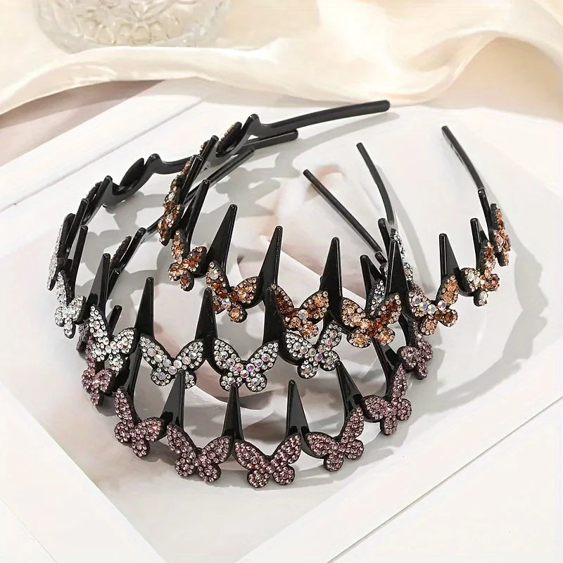 Elegant Christal Butterfly  Headband