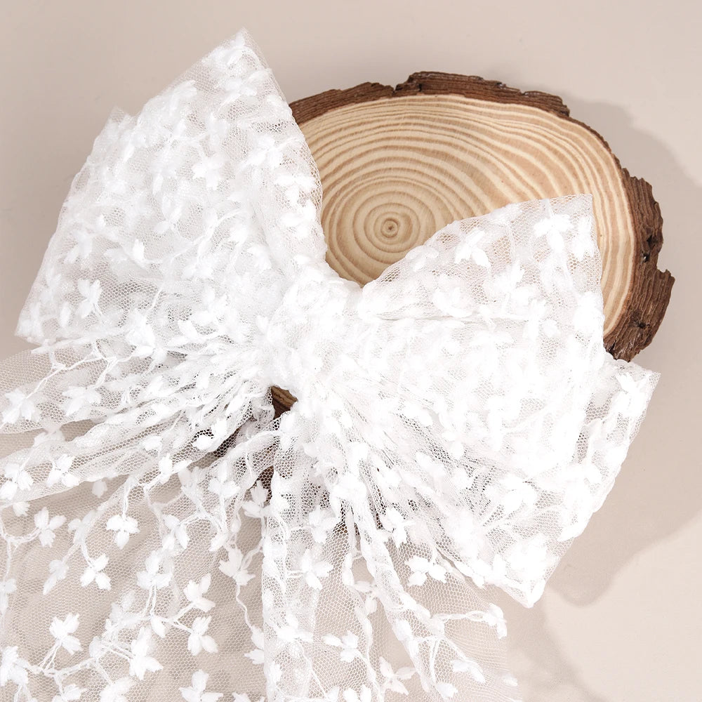 Princess Lace Hair Bow Clip