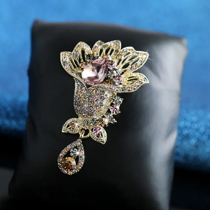Aurora Crystal Brooch