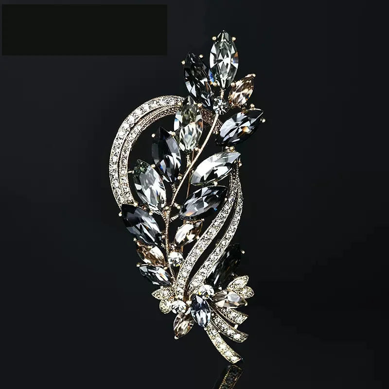 Midnight Peacock Brooch