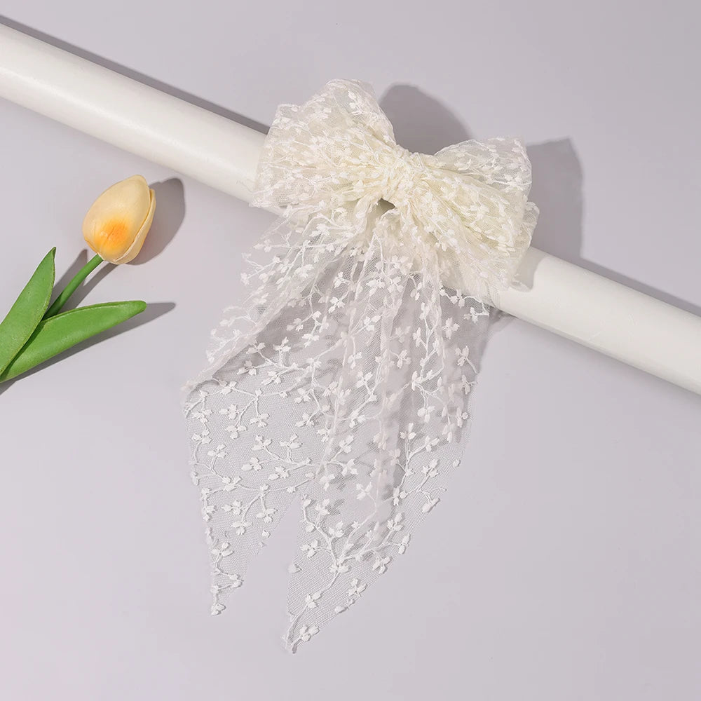 Princess Lace Hair Bow Clip