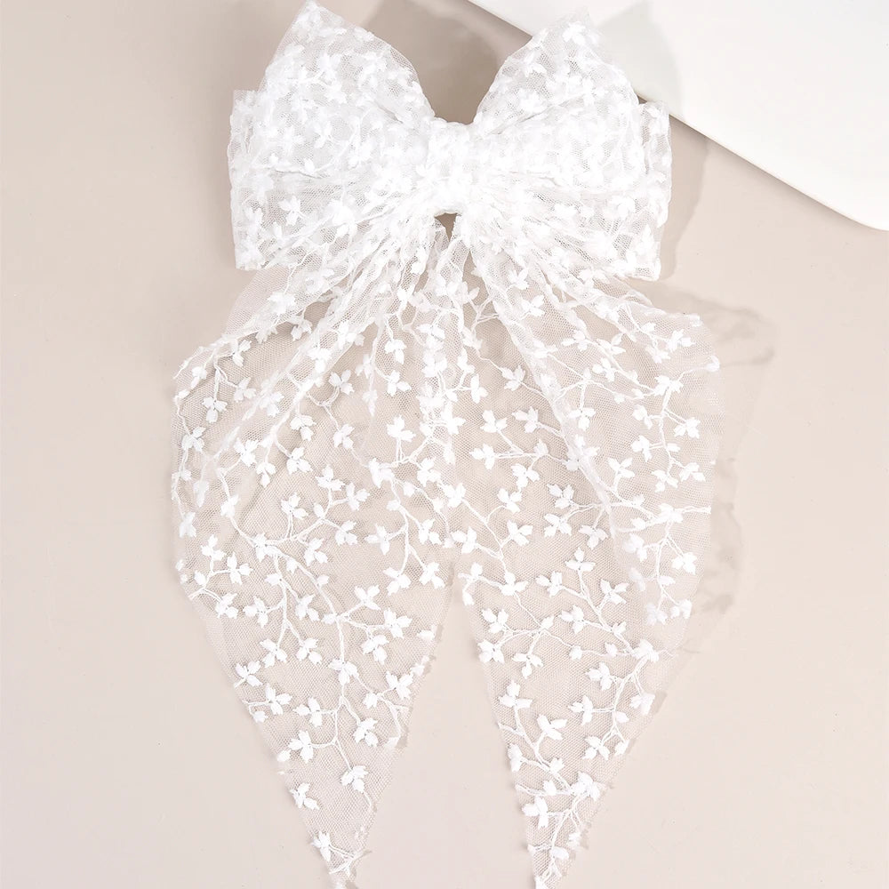 Princess Lace Hair Bow Clip
