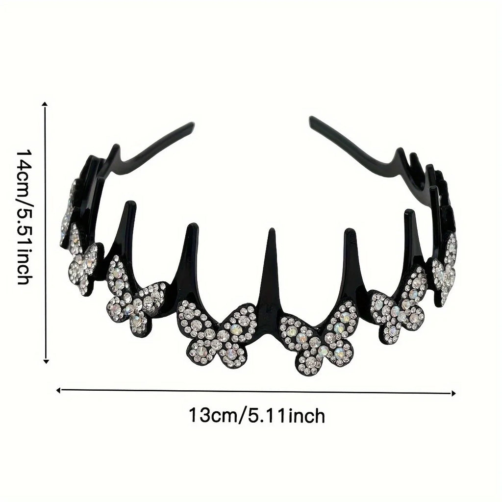 Elegant Christal Butterfly  Headband