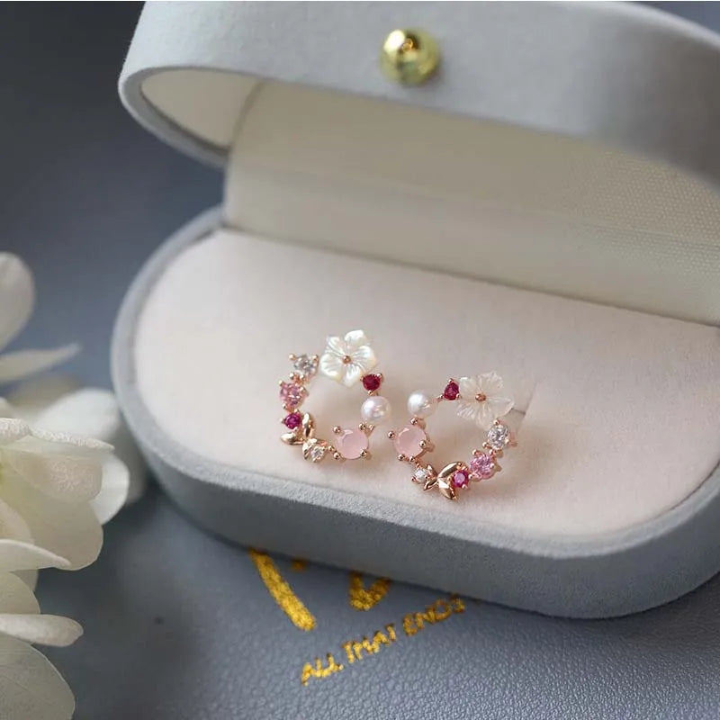 Pink Blossom Earrings